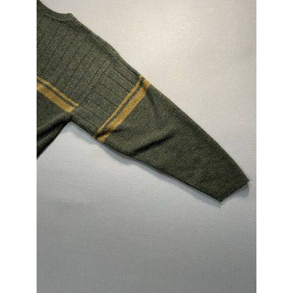 Vintage Aeropostale Sweater Mens Large Crewneck Cotton Pullover Green USA 90s - Picture 8 of 10